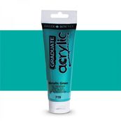 Daler-Rowney Graduate - Peinture acrylique - vert métallique - 120 ml