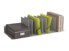Trieur pour classeurs et documents - 10 séparateurs amovibles - L 85 cm - gris