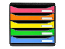 Exacompta BigBox Plus - Module de classement 5 tiroirs - arlequin