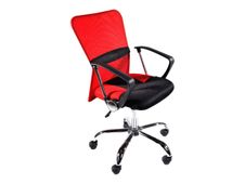 OfficePro LOUVOIS - Fauteuil - accoudoirs - maille - noir, rouge