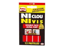 Pattex NI CLOU NI VIS - 12 pastilles adhésives - transparentes