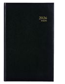 Agenda de la banque large Lima Jupiter 1er volume - 1 jour sur 2 pages - 17 x 27 cm - noir - Brepols