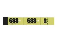 ELVE - Carnet de 50 tickets de vestiaire 3 volets - 30 x 200 mm - numéroté - jaune
