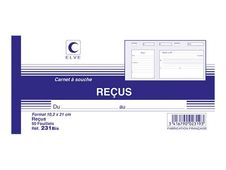 ELVE - Manifold Carnet de reçus - 50 dupli - 10,5 x 21 cm