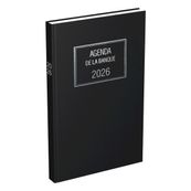 Lecas - Agenda Banquier Large - 1 jour sur 2 pages - 2nd volume - 18 x 29 cm - noir