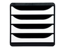 Exacompta BigBox - Module de classement 4 tiroirs - blanc brillant
