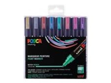 Posca - Pack de 8 marqueurs peinture pointe moyenne - couleurs assorties