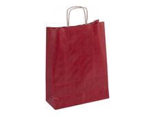 Apli - Sac kraft - poignées -35 x 16 x 40 cm - rouge