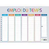 Emploi du temps Multicolore 29,5 x 22 cm - Exacompta