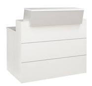 Banque d'accueil droite SUNDAY - L120 x H74/110 x P72/83 - Gris