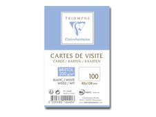 Clairefontaine - 100 Cartes de visite 82 x 128 mm - 220 g/m²