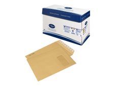 La Couronne - 250 Pochettes kraft - C4 229 x 324 mm - 90 gr - fenêtre 50x110 mm - bande auto-adhésive