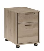 Caisson mobile MAMBO - Profondeur 60 cm - 2 tiroirs - Chêne/chocolat