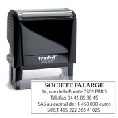 Tampon personnalisé avec 6 lignes de texte - zone d'impression 58 x 22 mm - Trodat Printy 4913