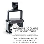 Tampon métallique personnalisé avec 9 lignes de texte - zone d'impression 68 x 47 mm - Trodat Professional 5208