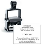 Tampon dateur métallique + 8 lignes de texte personnalisés - zone d'impression 68 x 47 mm - Trodat Professional 5480