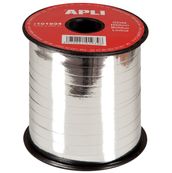 Apli Agipa - Bolduc métallisé - ruban d'emballage 7 mm x 250 m - argent