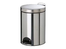 Rossignol Sanelia - Poubelle à pédale métallique - 14 L - acier inoxydable