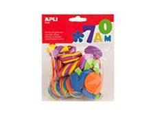 APLI kids - Forme à décorer - 120 mousses - chiffres - bleu, jaune, rouge, vert, orange