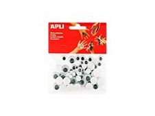 Apli - 100 yeux mobiles adhésifs - noir