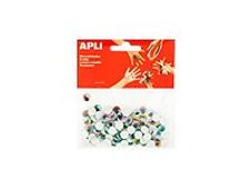 Apli - 100 yeux mobiles adhésifs - coloris assortis