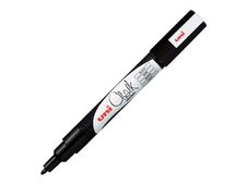 UNI CHALK - Marqueur craie - pointe fine conique - noir