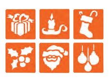 Graine Creative - lot de 6 pochoirs - noël n° 2
