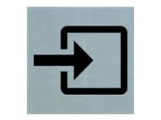 Pickup - Plaque de signalisation -  80 x 80 mm - autocollant - entrée