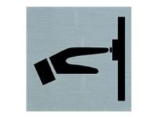 Pickup - Plaque de signalisation -  80 x 80 mm - autocollant - sonnez