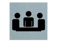 Pickup - Plaque de signalisation -  80 x 80 mm - autocollant - salle de réunion