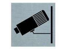 Pickup - Plaque de signalisation -  80 x 80 mm - autocollant - surveillance / camera in use