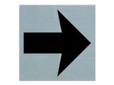 Pickup - Plaque de signalisation -  80 x 80 mm - autocollant - flèche de direction