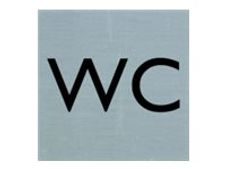 Pickup - Plaque de signalisation -  80 x 80 mm - autocollant - WC