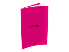 Conquérant Classique - Cahier polypro 24 x 32 cm - 96 pages - grands carreaux (Seyes) - rose