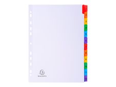 Exacompta Nature Future - Intercalaire 12 positions numériques 1 à 12 - A4 - carte blanche