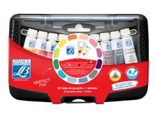 Lefranc Bourgeois COLLEGE BOX -  10 tubes de peinture gouache - couleurs assorties - 10 ml 