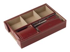 Oberthur - Parure de bureau - 6 pièces - bordeaux