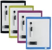 PIZARRA MAGNETICA BLANCA NOBO + BORRADOR 216X280 MM MARCO SURTIDO COLORES