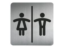 Durable - Pictogramme carré Toilettes Hommes/Femmes - 150 x 150 mm
