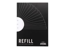 ATOMA - Recharge - A4 - 60 feuilles / 120 pages - blanc - petits carreaux