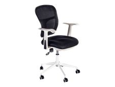 Fauteuil de bureau - PHOENIX - Accoudoirs fixes blancs - Blanc