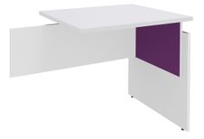 Retour direct pour Bureau INEO JET UP Bureau Vallée - Réglable en hauteur - L80 x H74/78/82 x P60 cm - Pieds Blanc/violine - plateau blanc perle