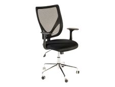 Fauteuil de bureau - KONAKRY - Accoudoirs fixes - Noir  