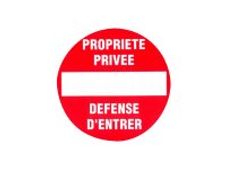 Pickup - Plaque de signalisation ronde - 300 mm (diamètre) - entrée interdite