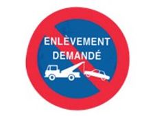 Pickup - Pictogramme rond - Pas de parking-Enlèvement demandé - 300 mm