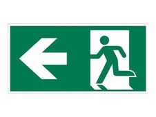 Pickup - Panneau d'évacuation - 300 x 150 mm - sortie d'urgence à gauche