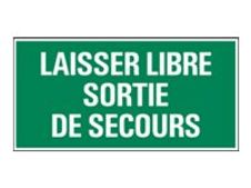 Pickup - Panneau de signalisation - 300 x 150 mm - Garder la sortie d'urgence libre