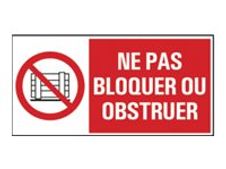 Pickup - Panneau de signalisation - 300 x 150 mm - Ne pas bloquer