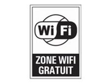 Pickup - Plaque de signalisation - 230 x 330 mm - zone Wi-Fi gratuite