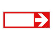 Pickup - Plaque de signalisation - 330 x 120 mm -  flèche rouge